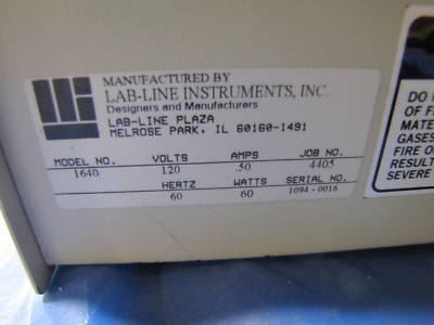 Lab-line* model 1640 cel-gro tissue culture rotator