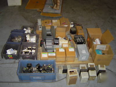 New i lot of used and industrial electrical components.