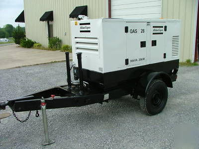 2004 atlas copco 22KW generator yanmar diesel trailer