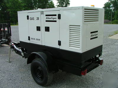 2004 atlas copco 22KW generator yanmar diesel trailer