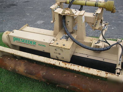 Ati 605 preseeder landscape tiller rock rake grader