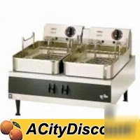 New star-max 30LB twin pot electric fryer counter top