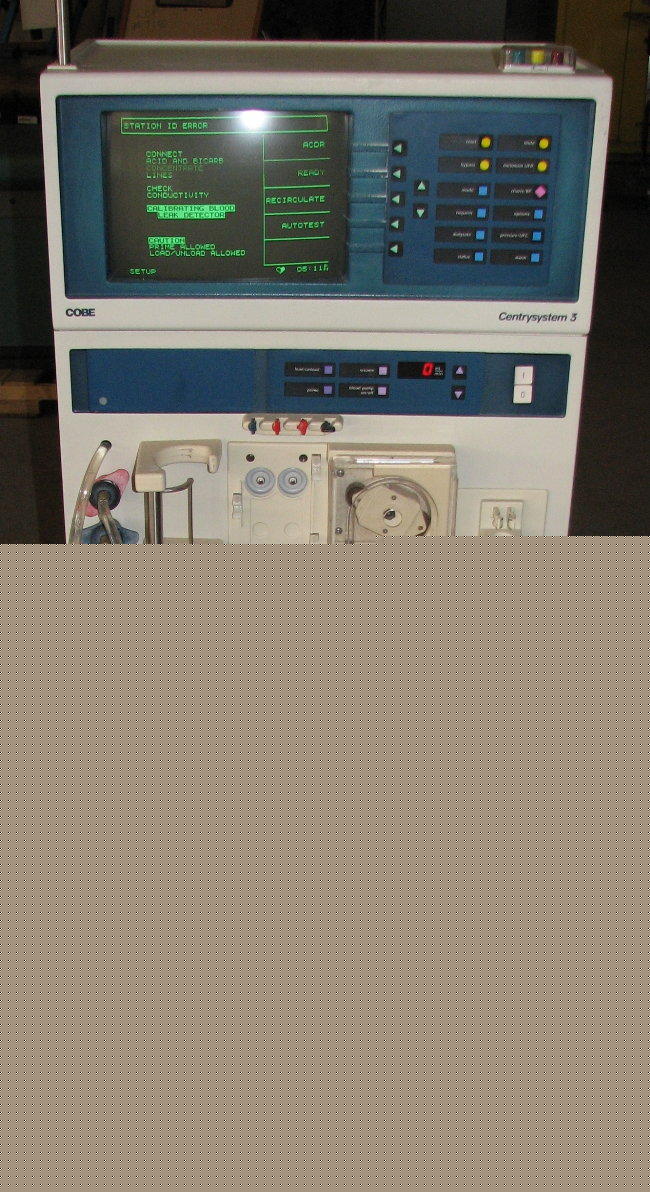 + eight cobe centrysystem 3 dialysis machines