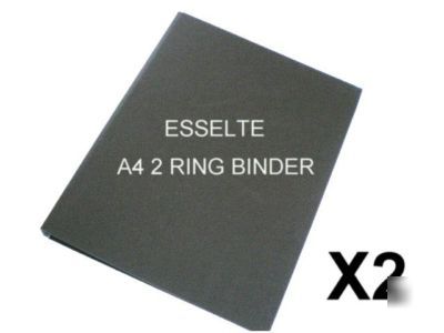 Esselte A4 ring binder file folder two o ring x 2