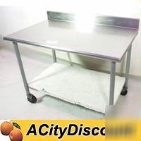 Used commercial 48X30 ss mobile utility work prep table