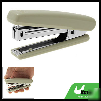 Plastic cover desktop stationery portable stapler grey