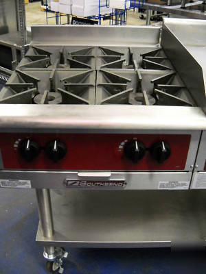 Southbend 3 in 1, griddle, charbroiler and 4 burner 