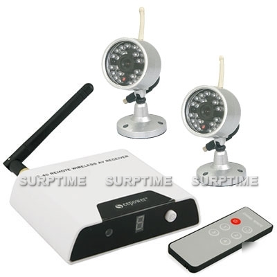 2.4GHZ 4CH cctv wireless receiver 2P 24 ir led camera 