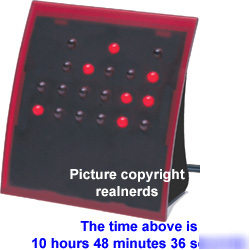 Anelace binary clock red leds