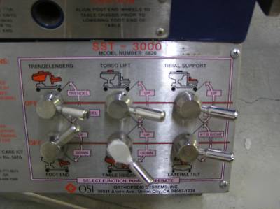 Osi andrews sst-3000 spinal surgery table & accesories