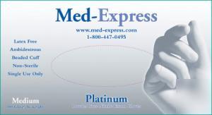 Platinum - powder free nitrile exam gloves: x-large