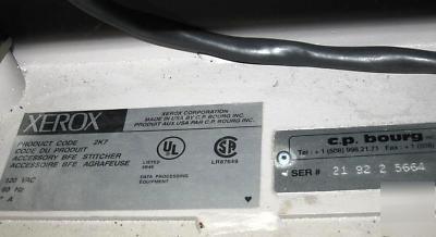 Xerox cp bourg collator automatic stitcher w/ 2 heads