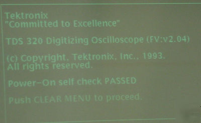 Tektronix tds 320 2 channel oscilloscope TDS320 wmanual