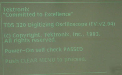Tektronix tds 320 2 channel oscilloscope TDS320 wmanual