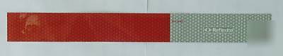 Dot red/white reflective conspicuity tape 2