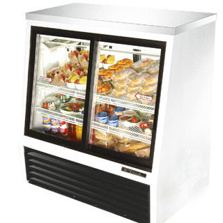 True tsid-48-4 deli case, pass-thru, single-duty, 4 doo