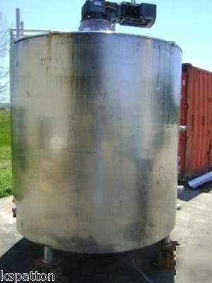 1000 gallon stainless jacketed mix tank