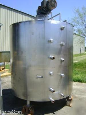 1000 gallon stainless jacketed mix tank
