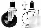 Fmp stem caster w/ brake gray 3-1/2IN |120-1027