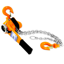 New block lever hoist 1-1/2 ton, with chain, 