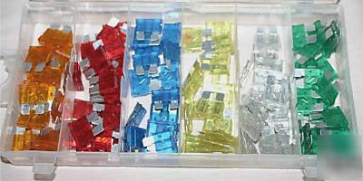 Auto fuses regular size blade chip style 120 pc set 