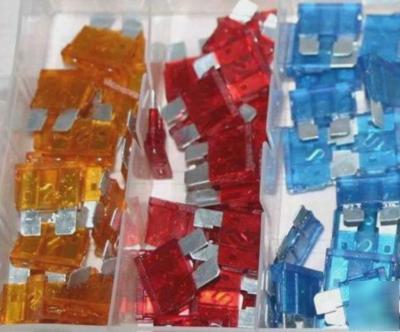 Auto fuses regular size blade chip style 120 pc set 