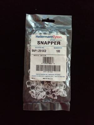 Hellermanntyton snapper hose clamp white, 100/pk