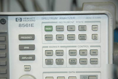 Hp 8561E spectrum analyzer 6.5GHZ color display cal'd