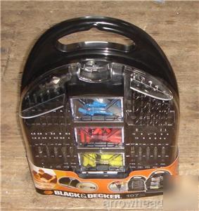 Nib b black & DECKER107PCS set.drill bitsdriver bits etc