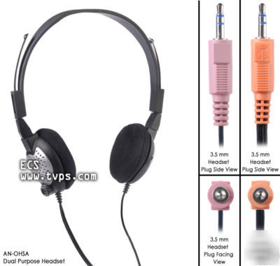 Ohsa overhead 3.5 mm headset for the visually impaired