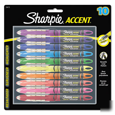 10 sharpie accent liquid highlighters assorted colors