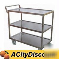 29 x 16 utility bus cart hvy duty stainless 5