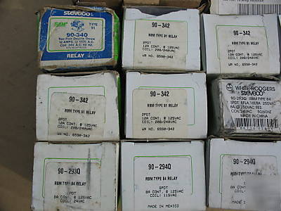 Hvac relay lot-steveco, white rodgers & more 