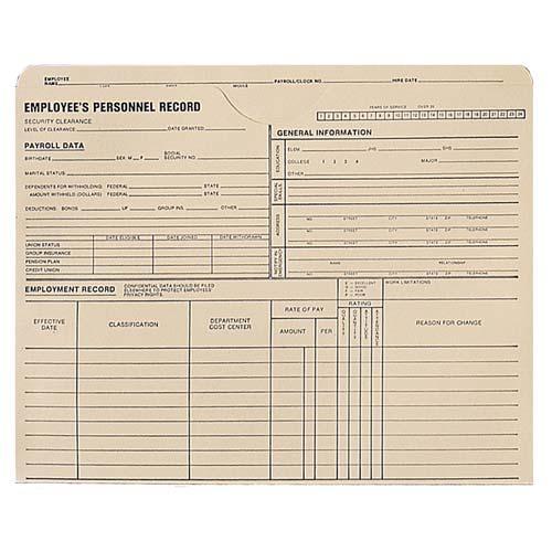 Lot 25 manila personnel 9 x 12 record jacket envelopes