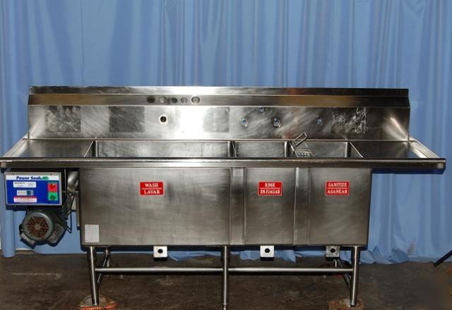 Metcraft 3-compartment power soak sink system, 94