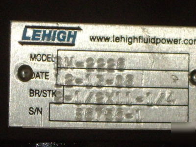 New lehigh pneumatic air cylinder model bm-2226 #3