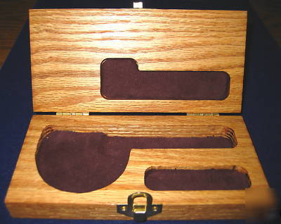 Machinist tools 0-1 micrometer solid oak wooden box #1