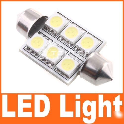 New 12V super white 6 led 5050 light lamp 31MM K50