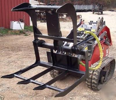 New mini skid steer grapple rake- kanga,ditch witch