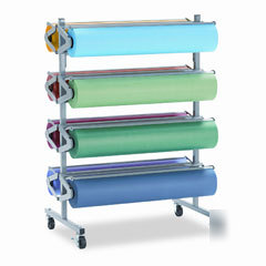 Pacon mobile horizontal rack for eight 36 x 1000 ft pa