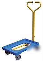 Plastic dolly with handle - move boxes, crates easily