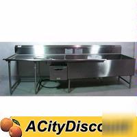 Used hobart s/s turbo wash kitchen sink w/ 72