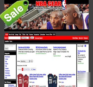 Nba store establish website business for sale + bonuses