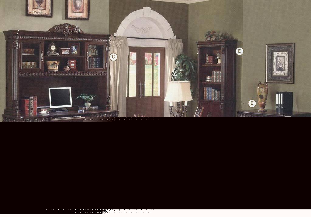 New executive desk solid wood table home office carved 