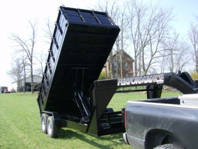 2005 performance dump trailer 16X72 tandem 12,000 gvw