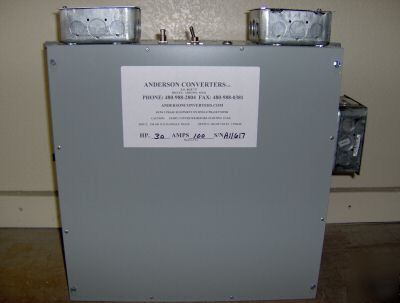 New 30 hp rotary phase converter panel mills lathes