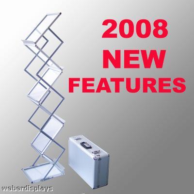 New literature brochure stand rack w hard case features