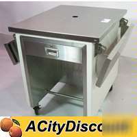 White colorpoint s/s mobile cashier / check out stand