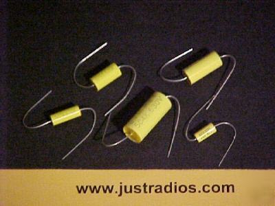 .006UF at 630V tubular axial film capacitors : qty=28 