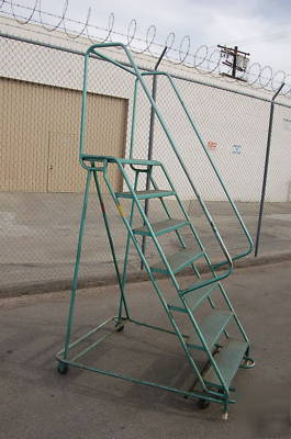 Ladder ind safety industrial rolling warehouse 7 step 